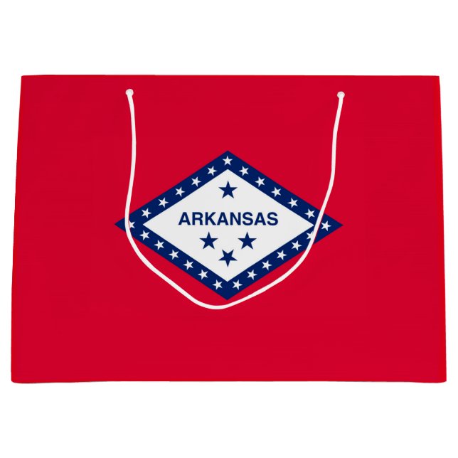Grand Sac Cadeau Drapeau d'État Arkansas (Devant)