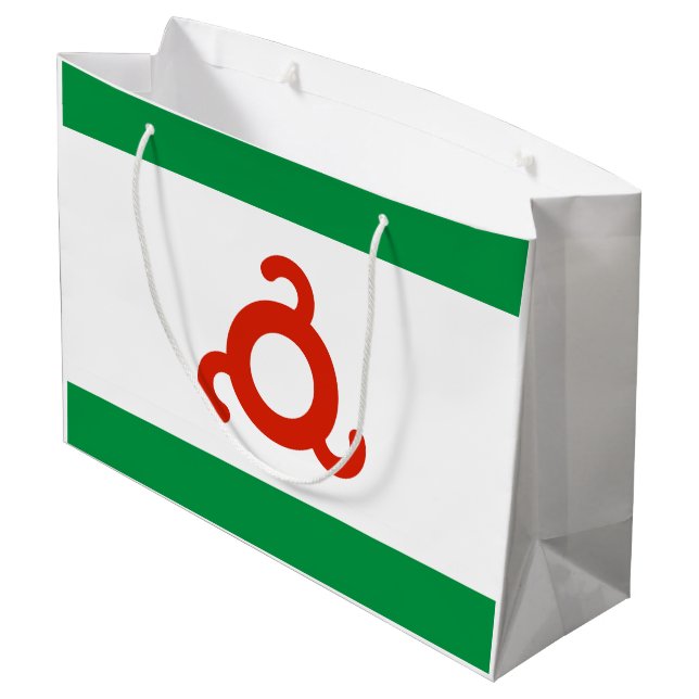 Grand Sac Cadeau Drapeau d'Ingouchie (Dos Angle)