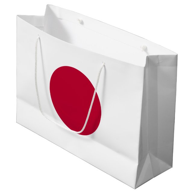 Grand Sac Cadeau Drapeau du Japon (Devant Angle)