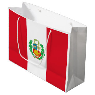 Grand Sac Cadeau Drapeau du Pérou
