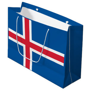 Grand Sac Cadeau Drapeau Islande