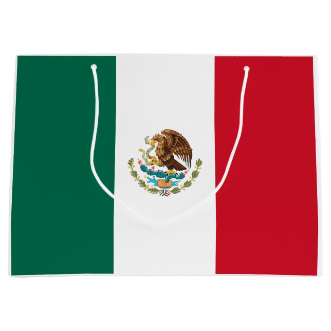Grand Sac Cadeau Drapeau mexicain (Mexique) (Devant)