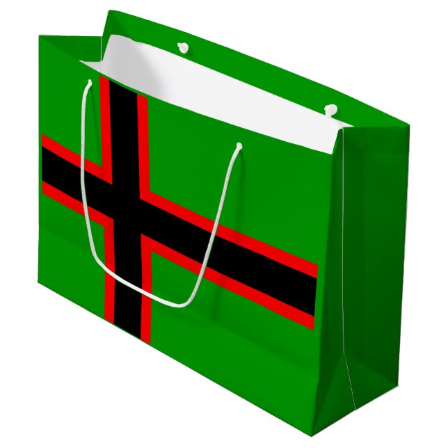 Grand Sac Cadeau Drapeau national de Karelia (Devant Angle)