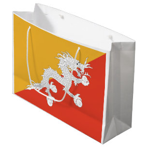 Grand Sac Cadeau Drapeau patriotique du Bhoutan