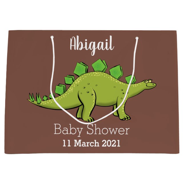 Grand Sac Cadeau Drôle stegosaurus dinosaure dessin animé (Devant)