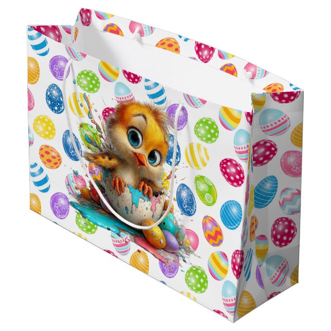 Grand Sac Cadeau Easter Chick Egg Artist  (Dos Angle)