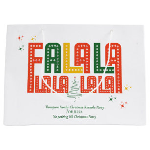 Grand Sac Cadeau Échange de cadeaux de Noël en famille en chantant 