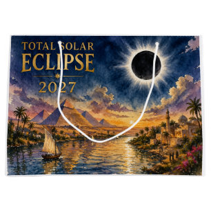 Grand Sac Cadeau Éclipse solaire totale de 2027 en Égypte