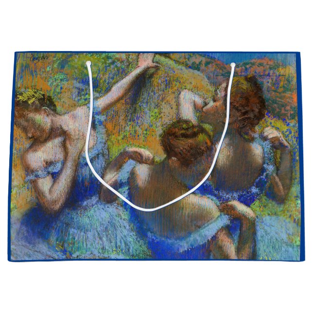 Grand Sac Cadeau Edgar Degas - Danseurs Bleus (Devant)