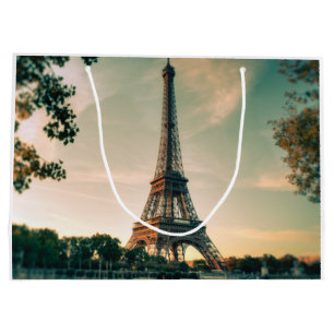 Grand Sac Cadeau Eiffel tour lancer oreiller