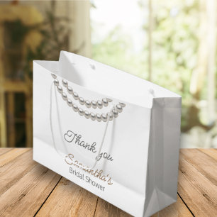 Grand Sac Cadeau Elégant collier Pearl Fête des mariées