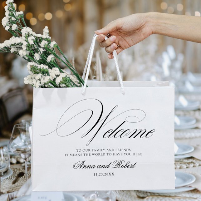 Grand Sac Cadeau Élégant Mariage de bienvenue (Créateur téléchargé)