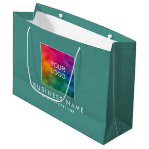 Grand Sac Cadeau Élégant Modèle personnalisé moderne Votre logo ici