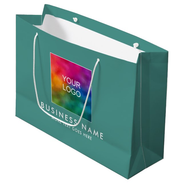Grand Sac Cadeau Élégant Modèle personnalisé moderne Votre logo ici (Devant Angle)