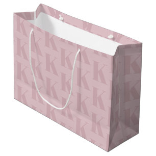 Grand Sac Cadeau Élégant Monogramme d'entreprise violet