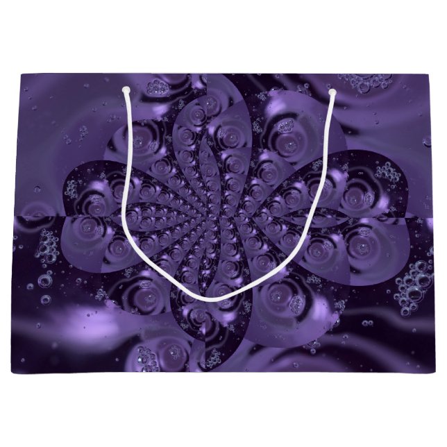 Grand Sac Cadeau Élégante étincelle Royale Purple Liquide (Devant)