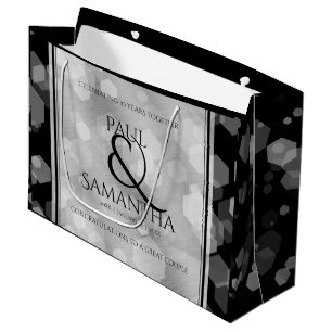 Grand Sac Cadeau Élégante fête du 10e anniversaire du Mariage de Ti