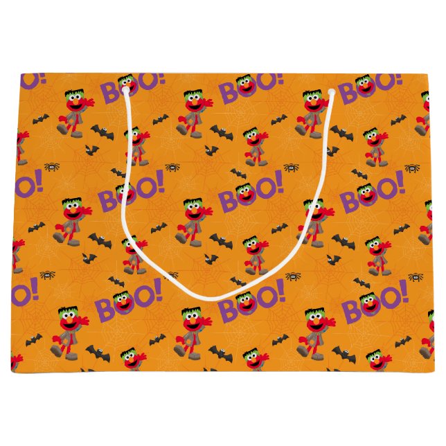 Grand Sac Cadeau Elmo | Motif Halloween Boo (Devant)