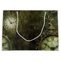Émeraude Green Rustic Steampunk Horloge (9)