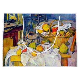 Grand Sac Cadeau Encore la vie avec panier de fruits, Paul Cezanne