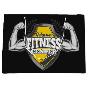 Grand Sac Cadeau Entraîneur de fitness musculaire personnalisé NOM