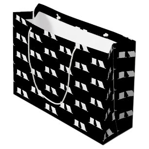 Grand Sac Cadeau Entreprise minimaliste moderne Monogramme Entrepri