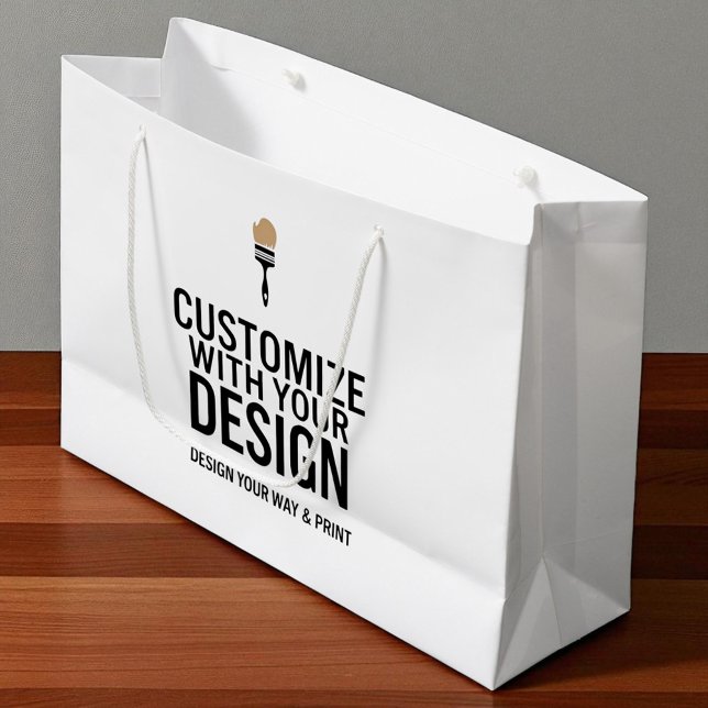 Grand Sac Cadeau Entreprise Personnalisée Minimaliste sur Mesure Ma (Créateur téléchargé)