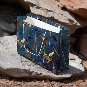 Grand Sac Cadeau Épée et dragon