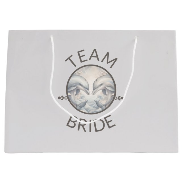 Grand Sac Cadeau Équipe Mariée Dolphin Style femmes (Devant)