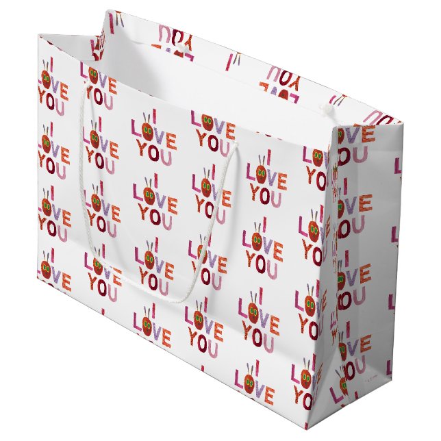 Grand Sac Cadeau Eric Carle | Caterpillar I Love You (Devant Angle)