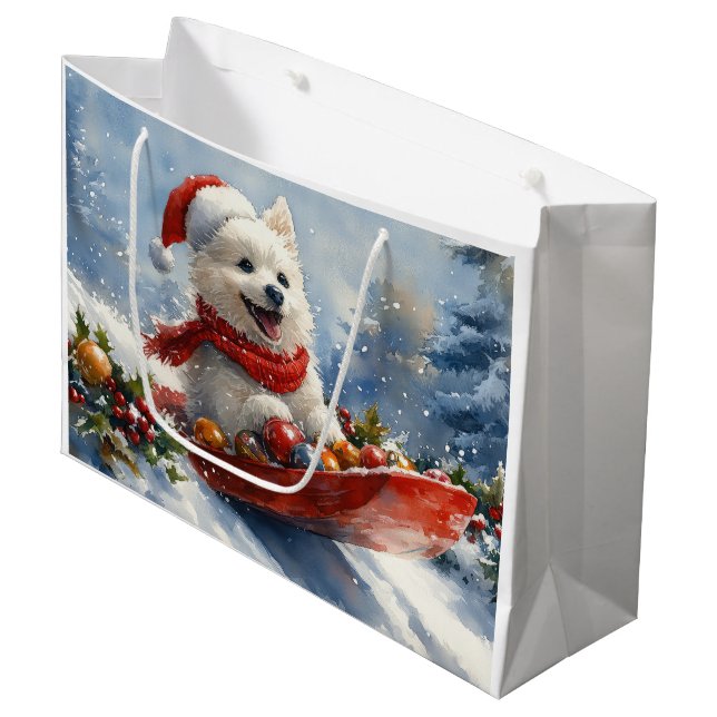 Grand Sac Cadeau Esquimau américain dans la boue Laisser il neige N (Devant Angle)