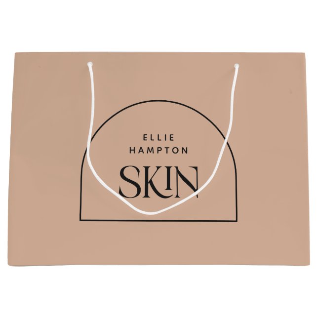 Grand Sac Cadeau Esthétique minimaliste Blush Arch Beauty Business (Devant)