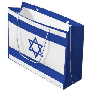 Grand Sac Cadeau Etat d'Israël Drapeau, Étoile de David Juifs