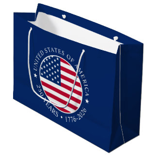 Grand Sac Cadeau États-Unis Fête de l'Indépendance du 4 juillet 250