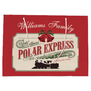 Grand Sac Cadeau Express Polaire Voyage Aventure Croire En Noël