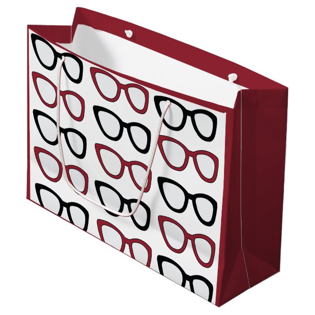 Grand Sac Cadeau Eyeglasses Spectacles Specs Glasses (Devant Angle)