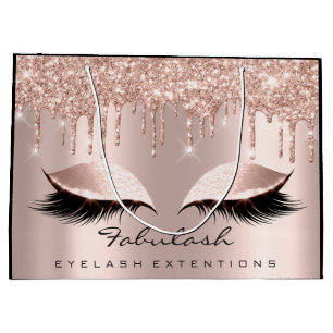 Grand Sac Cadeau Eyes Lashes Sparkly Drips Maquillage Beauté Mariée