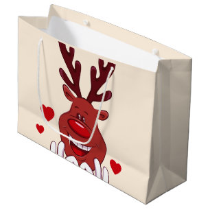 Grand Sac Cadeau Face de Christmas