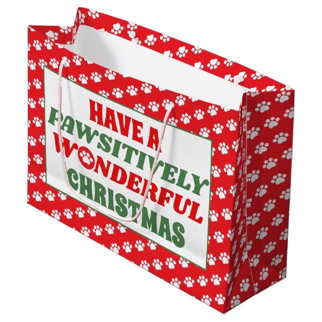 Grand Sac Cadeau Faites un Noël à la beauté de la pudeur (Devant Angle)