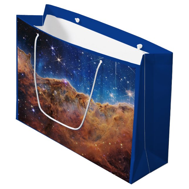 Grand Sac Cadeau Falaises cosmiques Carina Nebula Space Webb Telesc (Devant Angle)