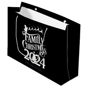 Grand Sac Cadeau Famille Noël 2024 Souvenirs ensemble assortis