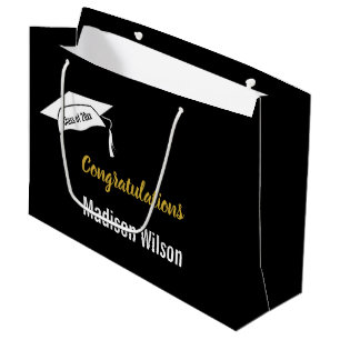 Grand Sac Cadeau Félicitations Graduate Name Class of 2026