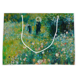Grand Sac Cadeau Femme avec Parasol, Jardin, Renoir
