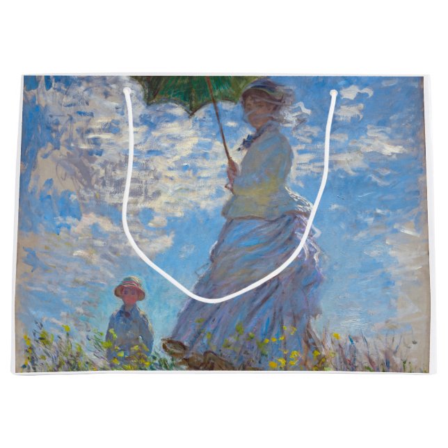 Grand Sac Cadeau Femme avec Parasol, Monet (Devant)
