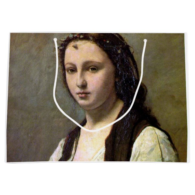 Grand Sac Cadeau Femme avec perle, Camille Corot, 1868-1870 (Devant)