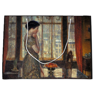 Grand Sac Cadeau Fenêtre New York en hiver (par Childe Hassam)