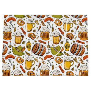 Grand Sac Cadeau Festive allemand Oktoberfest Bière et saucisses
