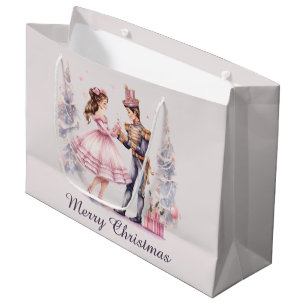 Grand Sac Cadeau Festive Christmas noutcracker ajouter du texte