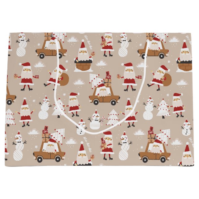 Grand Sac Cadeau Festive Christmas Winter (Devant)