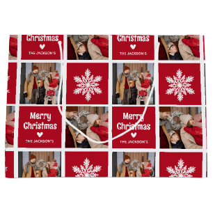 Grand Sac Cadeau Festive Fun 2x Cadeau de Noël Grille photo